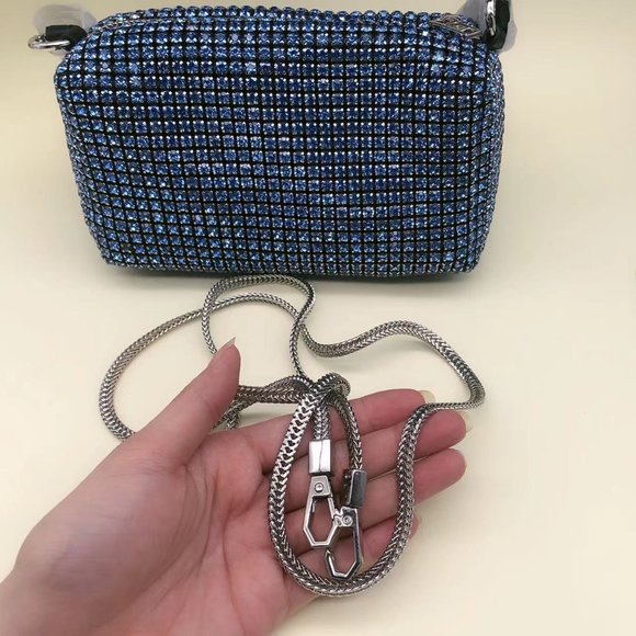 Alexander Wang logo on the straps blue crystal bag shoulder bag main image 13